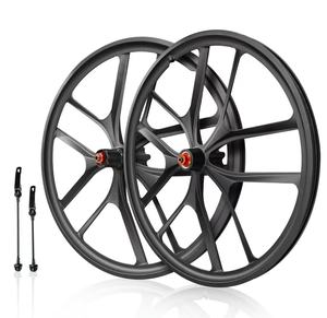 Jeu de jantes de vélo <span class=keywords><strong>BMX</strong></span> 20 pouces Cassette avant arrière à 10 rayons Roues de vélo à vitesse unique Fixie Jante de vélo de montagne - Product Image 3