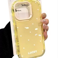 Coque personnalisable antichoc en PC transparent effet gelée, motif pois et lettres, nouvelle couleur, très tendance pour iPhone 18 17 Pro Max