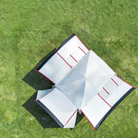 Tente de camping XMMT grande taille 6.0 à montage instantané, noire, 3000 mm+, en tissu Oxford, une chambre, une personne, double couche, quatre saisons, extensible