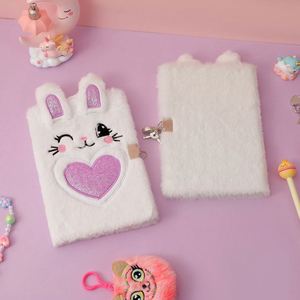Kids Fluffy Writing <b>Journal</b> Notebook Rabbit Diary for Girls With Lock Plush Fox Toys Gift for Teen Girls - Product Image 6