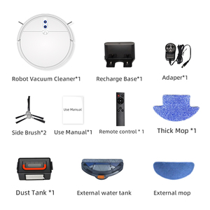 Aspirateur robot intelligent Alexa 3000Pa à forte aspiration, filtre HEPA, batterie 4400mAh, nettoyage humide/sec 3-en-1, balayage automatique, pour hôtel - Product Image 6