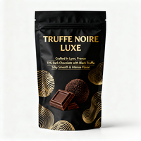 Emballage en plastique pour en-cas au chocolat de qualité alimentaire, conception personnalisée, sachets en mylar debout avec fermeture éclair