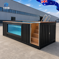 Piscine sur mesure en conteneur maritime, piscine modulaire portable hors sol pour hôtel, complexe hôtelier, extérieur