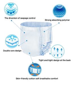 <span class=keywords><strong>Sous</strong></span>-vêtements d'incontinence Daipers âgés à impression personnalisée fournitures épaisses pour adultes en vrac couches jetables unisexe XXXL - Product Image 3