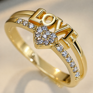 Anello con lettera d'amore per donna, accessorio da dito in stile minimalista per l'uso quotidiano - Product Image 4