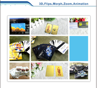 Tarjeta Lenticular 3D con Patrón de Dibujos Animados NFC, Efecto 3D a Simple Vista, Tarjeta Coleccionable de Plástico para Regalo Navideño