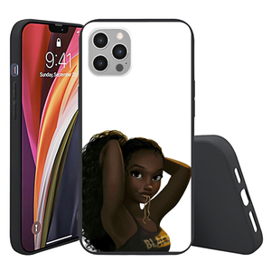 <span class=keywords><strong>Coque</strong></span> de Téléphone Luxe Femme Africaine Mélanine pour <span class=keywords><strong>iPhone</strong></span> 13 Pro Max, Finition Douce Mate, Design Antichoc, Échantillon Gratuit Inclus - Product Image 6