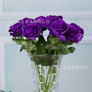 ดอกกุหลาบประดิษฐ์ Dongchen Crafts ก้านเดี่ยว ขนาดกลาง สีเหลืองขาว สำหรับตกแต่งงานแต่งงานและบ้าน - Product Image 2