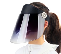 Haute qualité 2025 grand bord visage couvrant hommes femmes fête Festival mode coloré Pvc Transparent Uv protéger pare-soleil casquettes