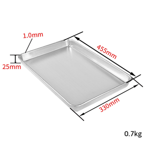 Vassoio in lega di alluminio 33X26 <span class=keywords><strong>cm</strong></span> griglia di cottura padella rettangolare vassoio piatto <span class=keywords><strong>per</strong></span> forno cibo - Product Image 6