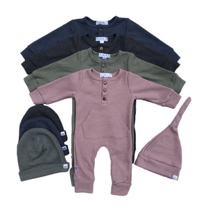 ชุดเสื้อผ้าเด็กแบบวาฟเฟิลคอตตอนขายส่ง ชุดเข้าชุดสำหรับเด็ก 2 ชิ้น - Product Image 4