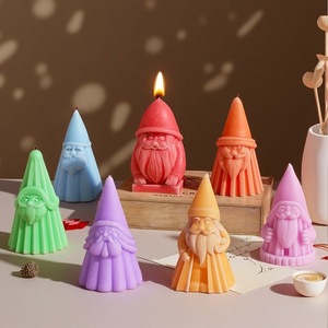 Santa Claus Silicone Mold DIY Christmas Candle Making Kit For Plaster Epoxy Crafts - Product Image 1