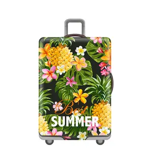 2020 New custom plastic neoprene Elastic Thick Travel Suitcase Spandex Luggage Cover Wheel Plastic Luggage Wheel Cover