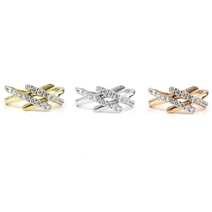 Bijoux en gros de Chine, design vintage, haut de gamme, or jaune 18 carats, diamant naturel, alliance de fiançailles torsadée, cadeau - Product Image 4