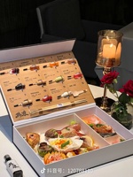Boîte cadeau en carton pliable personnalisée avec logo pour la restauration, pour les sushis, les biscuits, l'emballage alimentaire