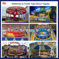 Manège Disco Stationnaire 24 Places avec Toit Pare-Soleil Complet et Éclairage LED Personnalisé – Machine d'Amusement CrazyDisco pour Projets de Sites Touristiques