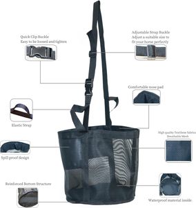 Échantillon gratuit de sacs d'aliments pour chevaux pour seau d'aliments pour chevaux avec sangle réglable et fond imperméable pour l'alimentation des chevaux - Product Image 2