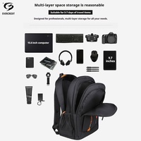Sac à dos pour ordinateur portable imperméable et durable en Oxford 15,6 pouces, sac de voyage, sac d'école, sac d'étudiant, sac à dos pour homme, sac à dos pour ordinateur portable professionnel