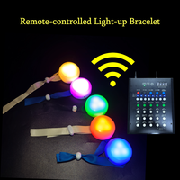 Bracelet lumineux Langxun 2.4G à télécommande, couleurs RGB réglables, piles AAA, pour concert, anniversaire, fête, vacances