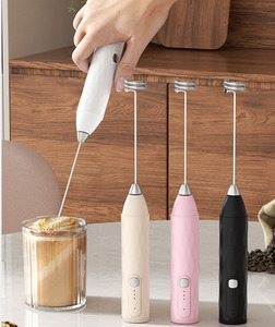 Espumador de Leche Eléctrico Recargable <span class=keywords><strong>Portátil</strong></span>, 3 Velocidades, Batidor Manual con Varilla de Acero Inoxidable para Café - Product Image 3
