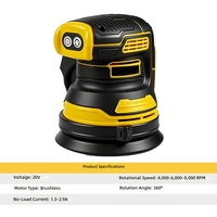 Ponceuse électrique rechargeable au lithium-ion transfrontalière la plus vendue, polisseuse portative multifonctionnelle de 5 pouces à plusieurs vitesses