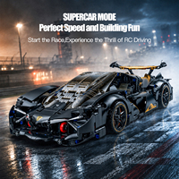 Nouveaux produits : Ensemble de construction de voiture télécommandée 1:14, modèle de supercar de course 2-en-1 en plastique - Voiture mécanique télécommandée