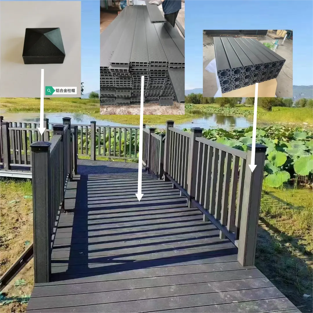 Chất lượng cao bền hàng rào boong WPC Composite decking sử dụng ngoài trời
