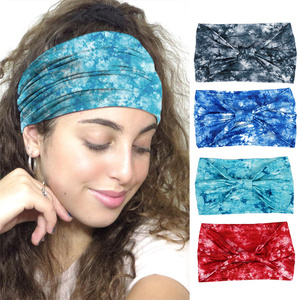 ربطة عنق بوهو عقدة عنفات اليوغا مرنة الرأس التفاف النساء عقال عقال واسعة أغطية الرأس عصابات الموضة إكسسوارات - Product Image 1