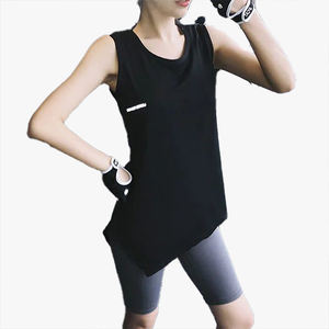 Nouveau débardeur de yoga pour femmes, fin, long, sans manches, à séchage rapide, ample, t-shirt pour le sport, vêtements de sport, course à pied, fitness - Product Image 2