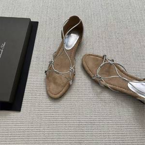 En stock – Sandales romaines rétro tissées à semelle souple et bout ouvert pour femme – Style vacances – Élégantes et parfaites pour les robes - Product Image 5