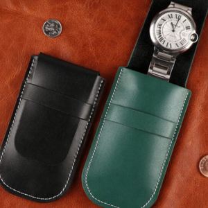Pu Leather Single Travel Case <b>Cheap</b> Anti-Dust Watch Accessories Protective Cover for Watches - Product Image 5