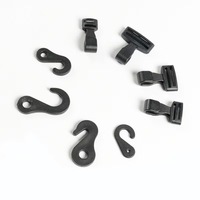 Crochet en plastique de haute qualité de 8 mm de diamètre en forme de point d'interrogation pour emballage de chaussettes, carton, tente, support Naturehike, crochet en plastique en forme de J