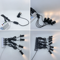 YMZMLED-Mini lámpara Led con USB, escaparate de joyería, armario de vino, Kit de iluminación, focos ajustables de 1W y 3W, luz descendente de techo de 5V