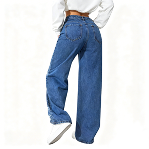 <span class=keywords><strong>Jeans</strong></span> de Mezclilla Azules Estilo <span class=keywords><strong>Coqueta</strong></span> para Mujer, con Pedrería en Toda la Cintura, Diseño de Lazo con Cristales Brillantes - Product Image 6