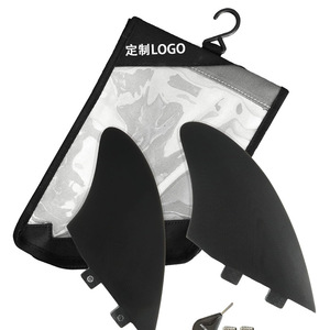 Sac à ailerons de planche de surf en nylon, 2 pièces, avec rangement en maille pour accessoires de surf, unisexe - Product Image 1