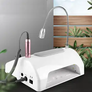 Nail Machine Electric Nail Drill Table Dust Suction Collector With LED Table Lamp Uv Led Nail Drill Lamp Profession 5 In 1 CE
