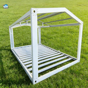 Rumah Prefabrikasi Kontainer Standar Berstruktur Rangka Baja Atap Runcing Warna Hitam Mudah Dipasang - Product Image 4