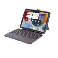 Clavier robuste MIL-STD avec pavé tactile pour iPad Air Pro 10 11, design push-pull, anti-effraction, résistant aux éclaboussures