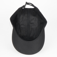 Casquette de baseball style course Drift Club noire à visière plate, cinq panneaux, détail drapeau à carreaux, pour course en extérieur, OEM