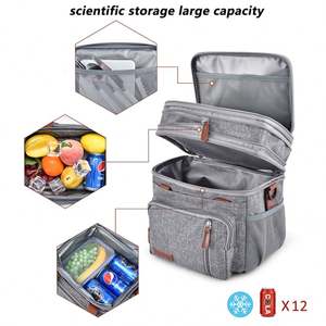 Outdoor Camping <b>Insulated</b> Fishing Food Double Layer Large Capacity Waterproof Soft Picnic Portable <b>Cooler</b> <b>Bag</b> with Custom logo - Product Image 4