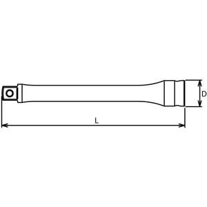 KOKEN - 4760Z-250 Barre d'extension carrée 1/2 ''Série Z-EAN 4991644077205 CLÉ À DOUILLE ACCESSOIRES 1/2" - Product Image 2