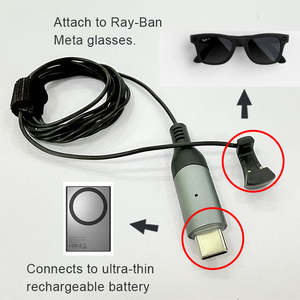 Nuevo Cargador Portátil de Clip de Carga Rápida de 1.5M para <span class=keywords><strong>RayBan</strong></span> Meta, Tendencia 2025 - Product Image 5