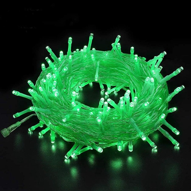 Green 100led 10M String Christmas Light Holiday Indoor Outdoor String Light 110V 220V String Light for Christmas Tree Decoration