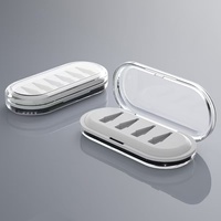 Étui de rangement en gel de silicone pour Apple Pencil compatible avec les 1ère et 2ème générations, incluant des capuchons de protection pour les embouts, des adaptateurs et un support pour tablette