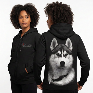 KFH26 Men's 100% Cotton Pullover Hoodie with Custom Logo Print <b>Dog</b> Sweatshirt Plus Size Options for Winter - Product Image 2