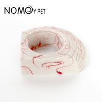 NOMOY PET haute qualité reptile nourriture eau bol plat reptile coin mangeoire bol en plastique avec base en résine NS-138