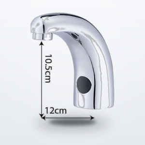 Robinet automatique à capteur infrarouge commercial en laiton à montage sur plan avec commande par détection - Product Image 4
