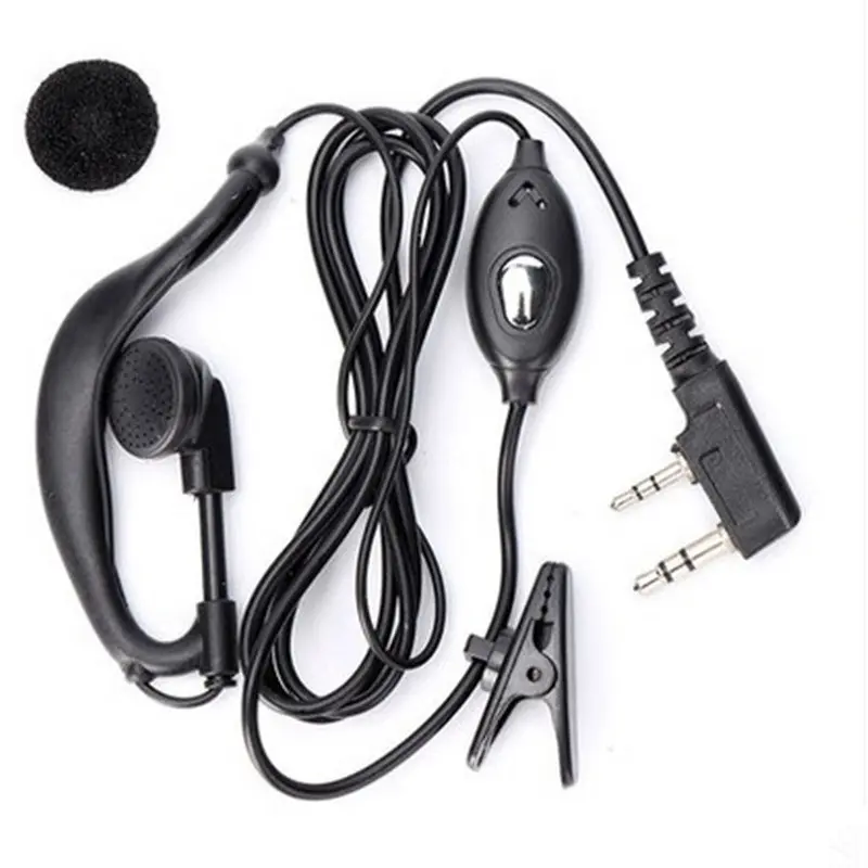 Intercom Headset 2-Pins Hoofdtelefoon Microfoon Revers Clip Past Motorola Intercom Oordopjes