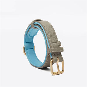 <span class=keywords><strong>Collar</strong></span> de cuero para perro vegano de primera calidad liso al por mayor súper suave para perro - Product Image 3