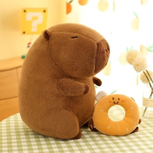 Nouveau Capybara boulangers <span class=keywords><strong>sac</strong></span> <span class=keywords><strong>à</strong></span> <span class=keywords><strong>dos</strong></span> Capybara peluche poupée mignon tissu poupée cadeau poupée pour les filles - Product Image 4